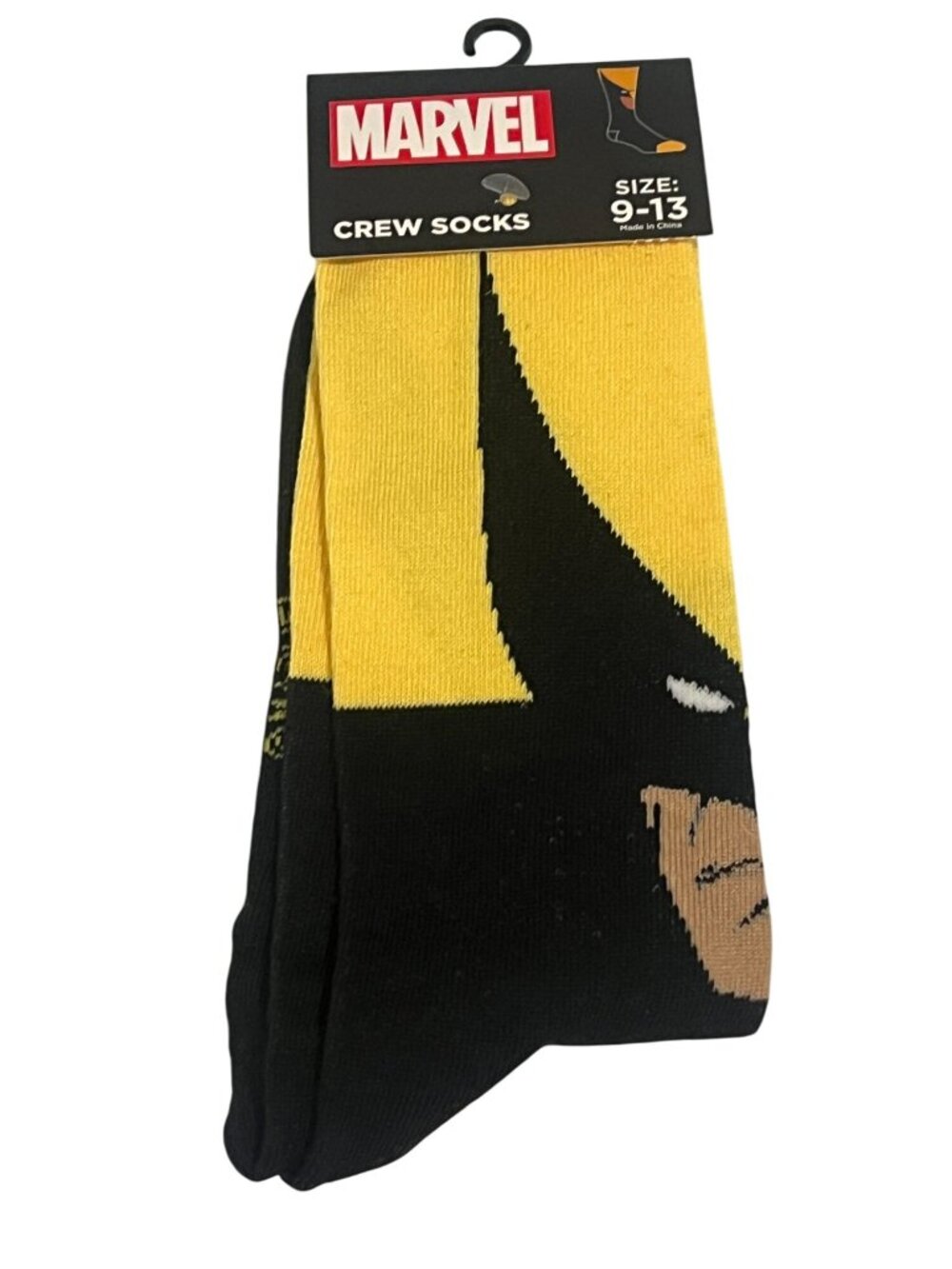 Batman Crew Socks Men's DC Comics Superhero Black Yellow Novelty Gift NWT